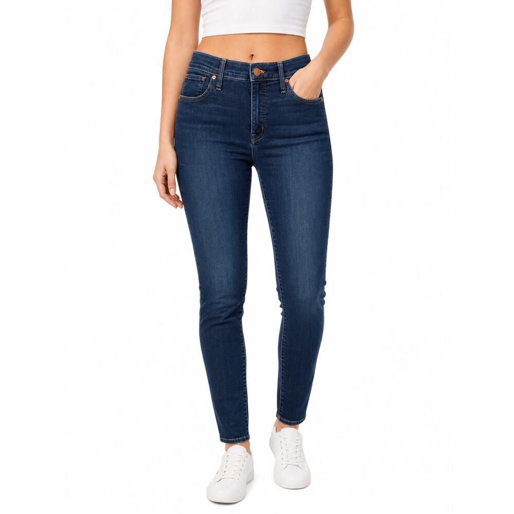 Madewell 10" High Rise Women Skinny Jeans Dark Wash Size 32 Style #MA983